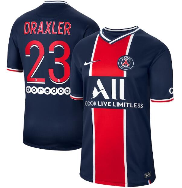 PSG Home Kit Soccer Jersey Draxler 23 2020/21